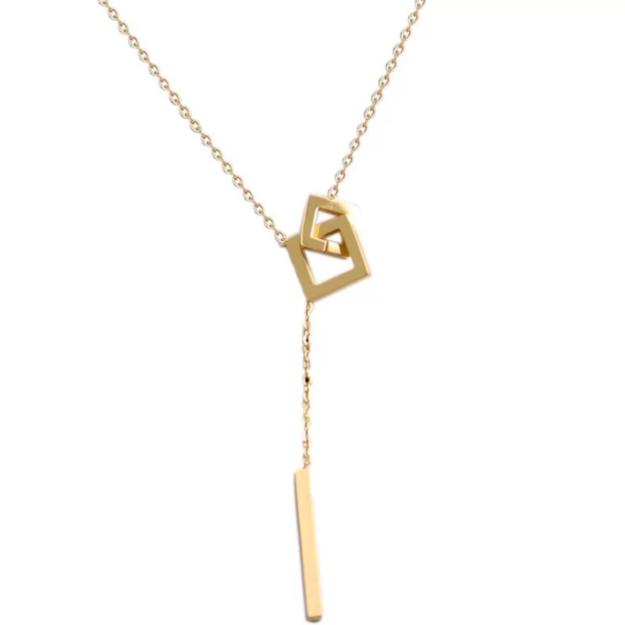 Y 2square connected necklace