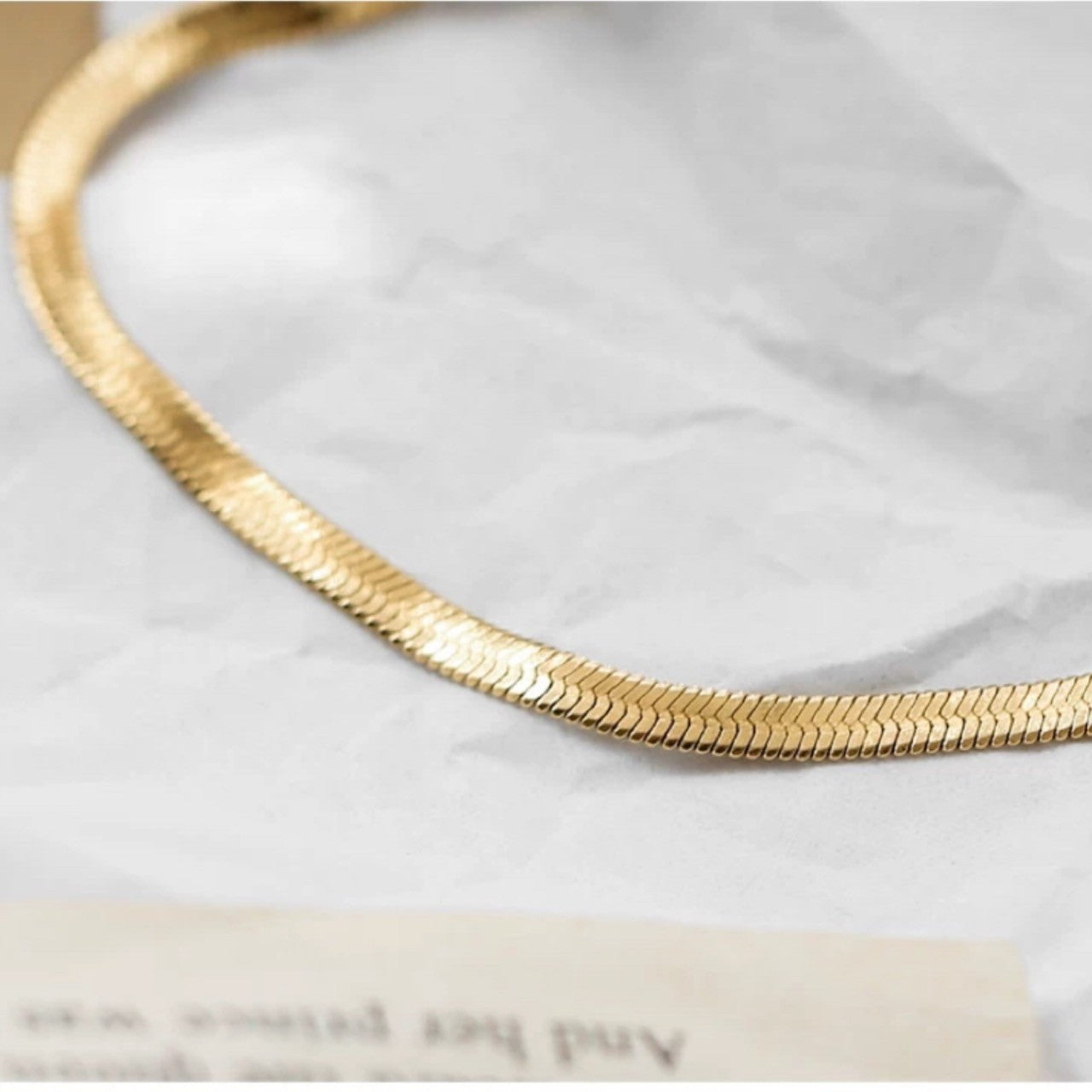 gold snake chain necklace