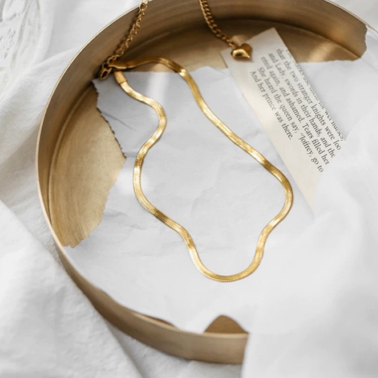 gold snake chain necklace