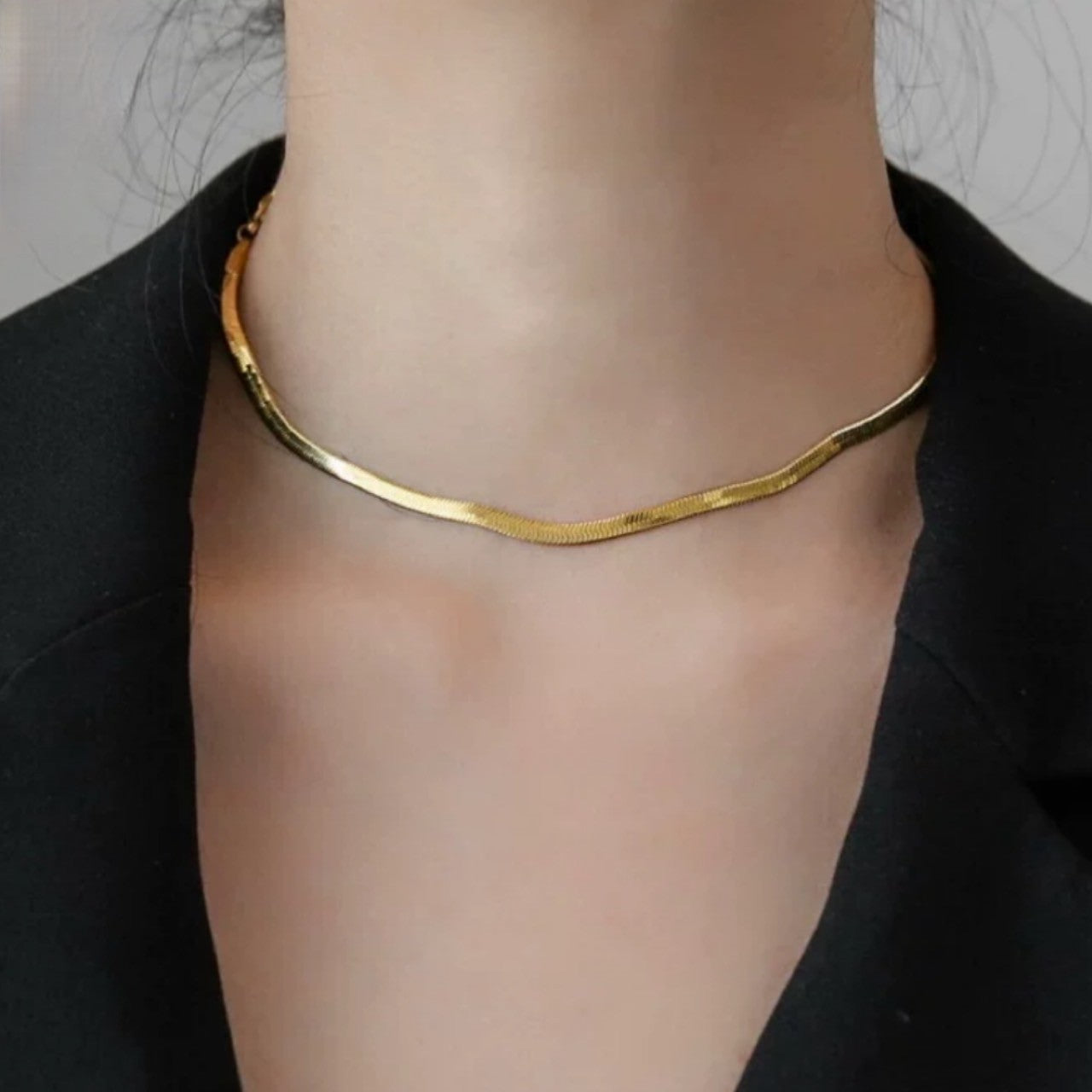 gold snake chain necklace