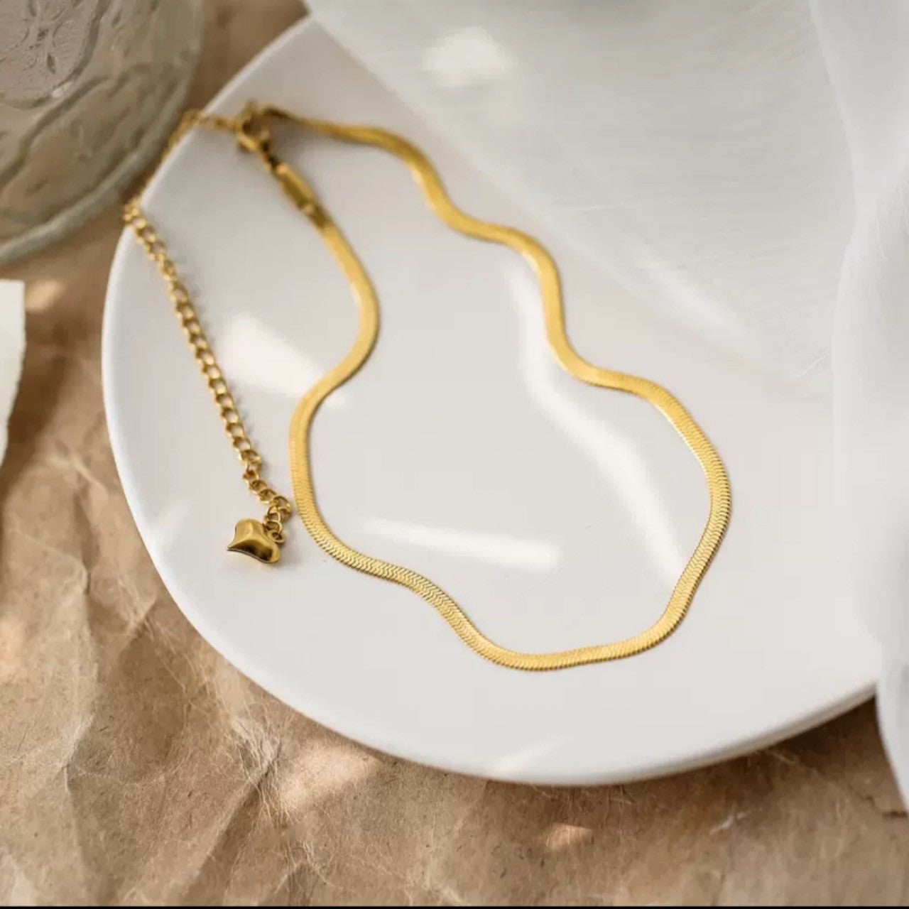 gold snake chain necklace