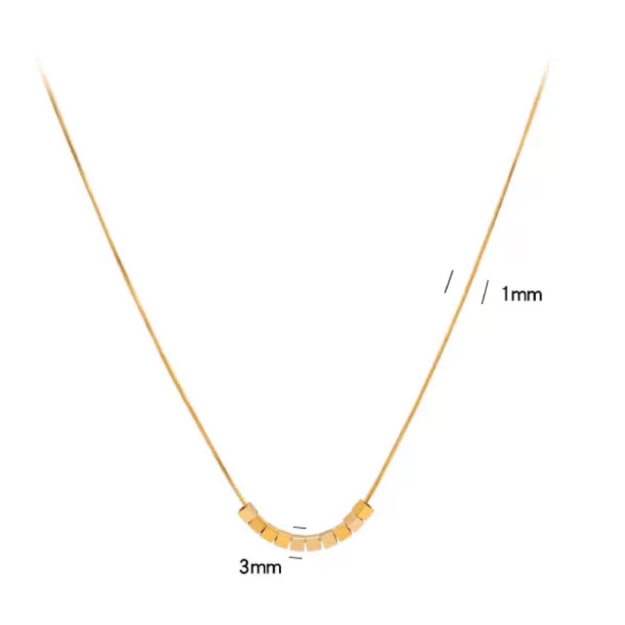 gold sugar cubes necklace