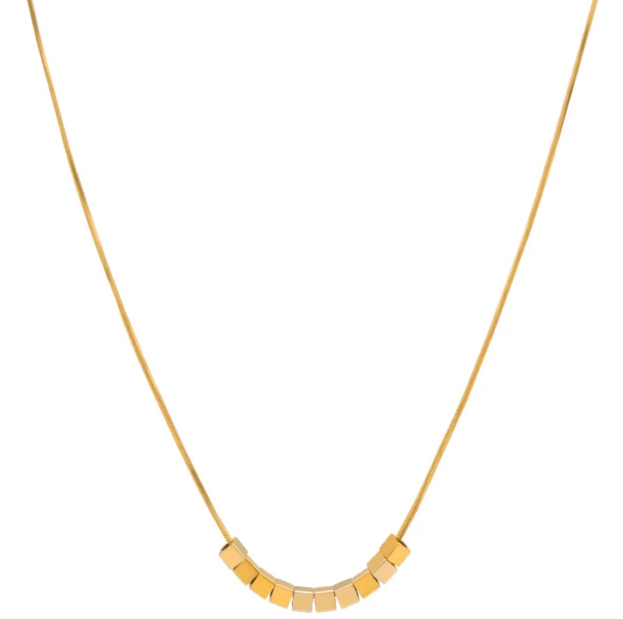 gold sugar cubes necklace