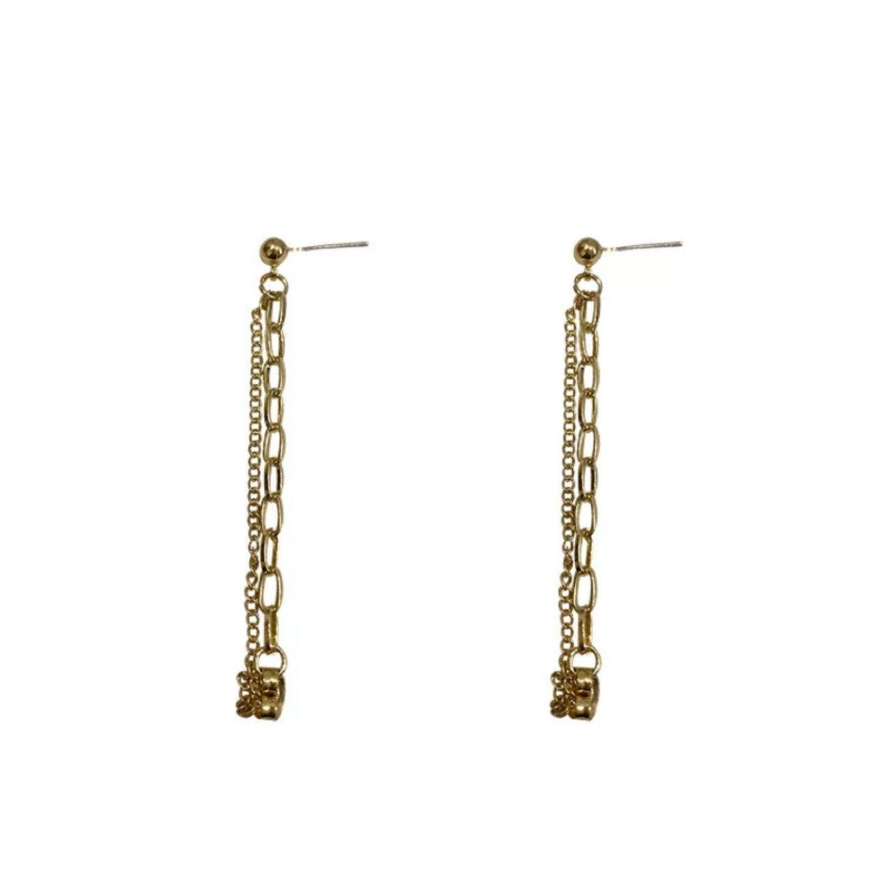 double chain gold pierce