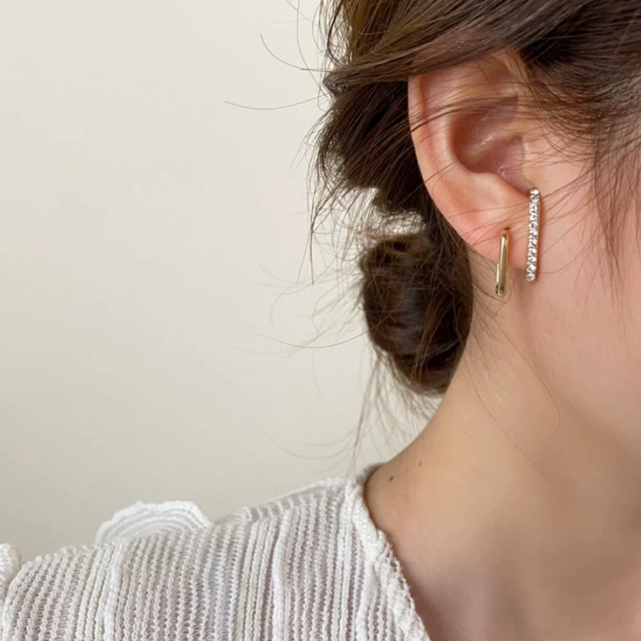 double hook pierce like ear cuff
