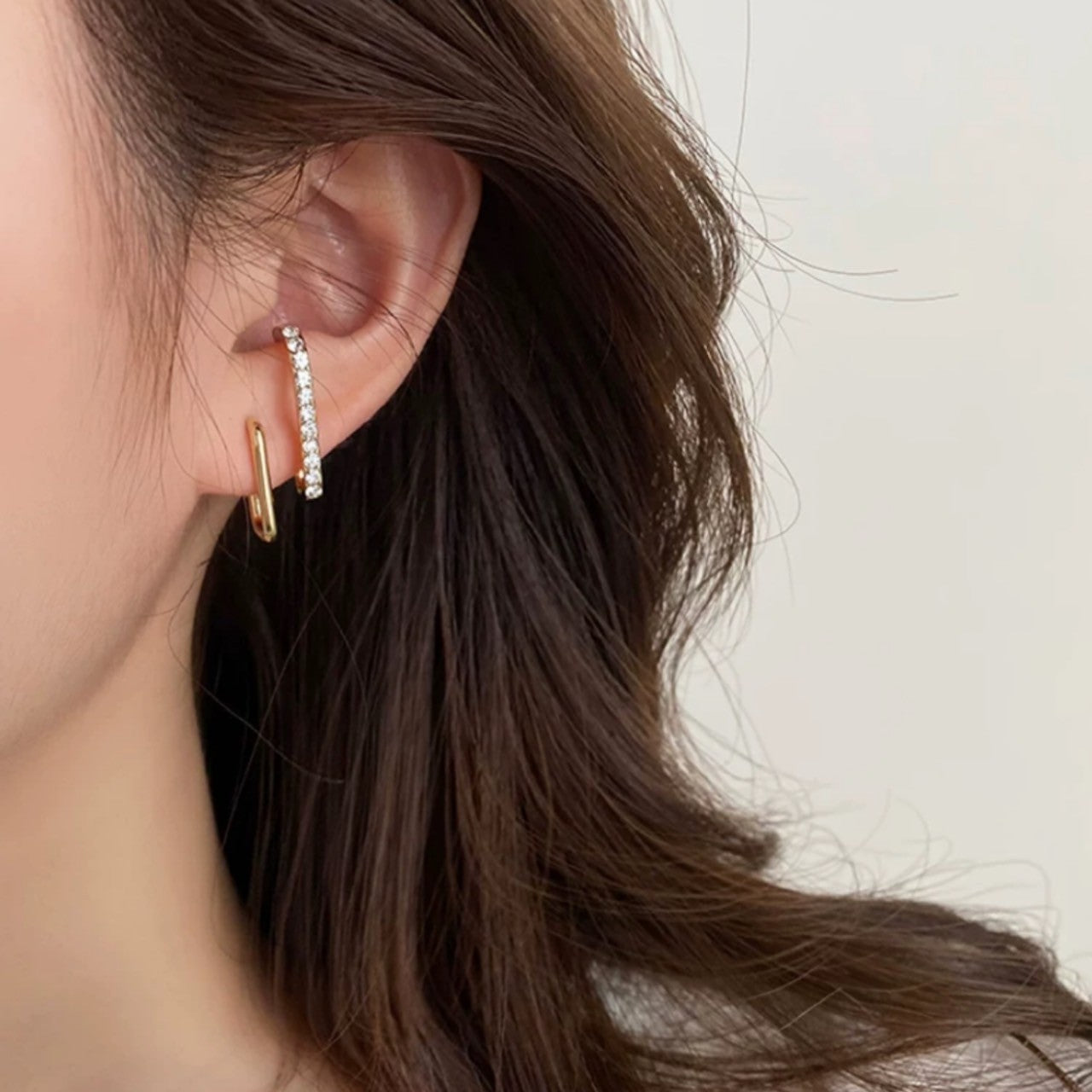 double hook pierce like ear cuff