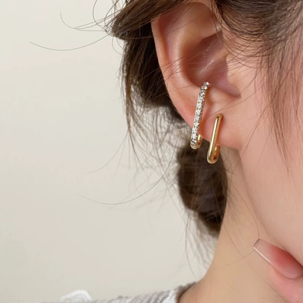 double hook pierce like ear cuff