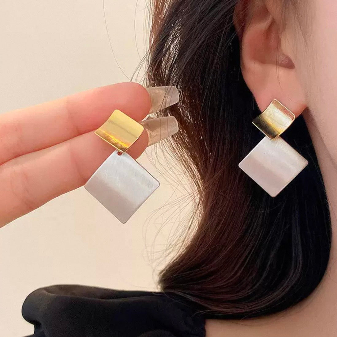 bicolor square pierce