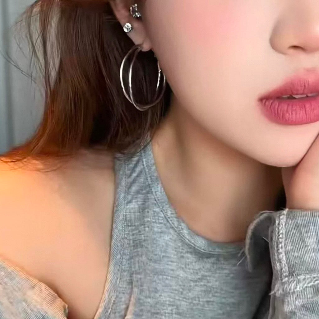 cross big hoop pierce