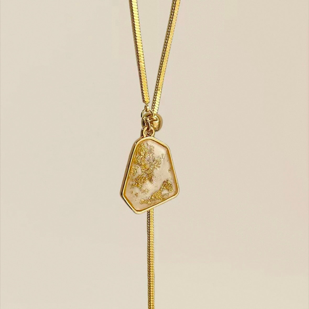 luxury stone long necklace