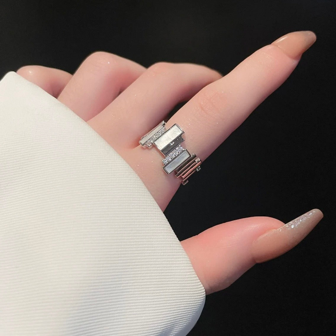 shiny panel ring