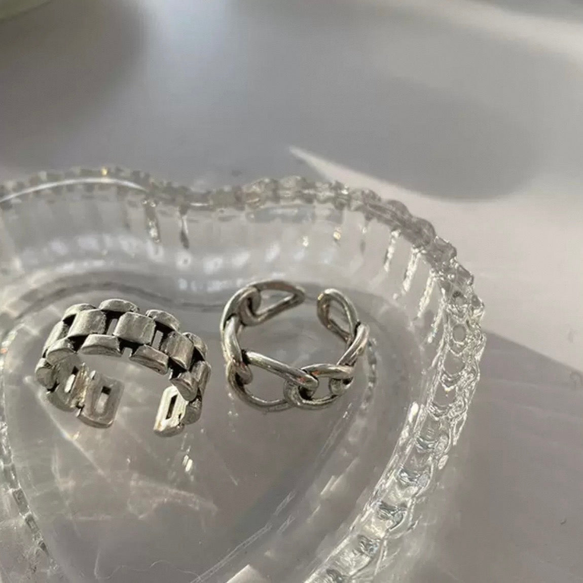 metal belt ring & loop chain ring