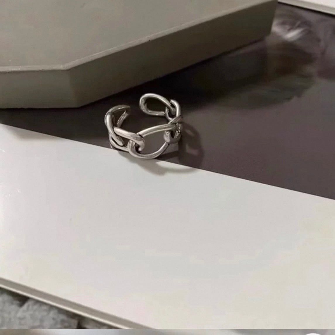 metal belt ring & loop chain ring