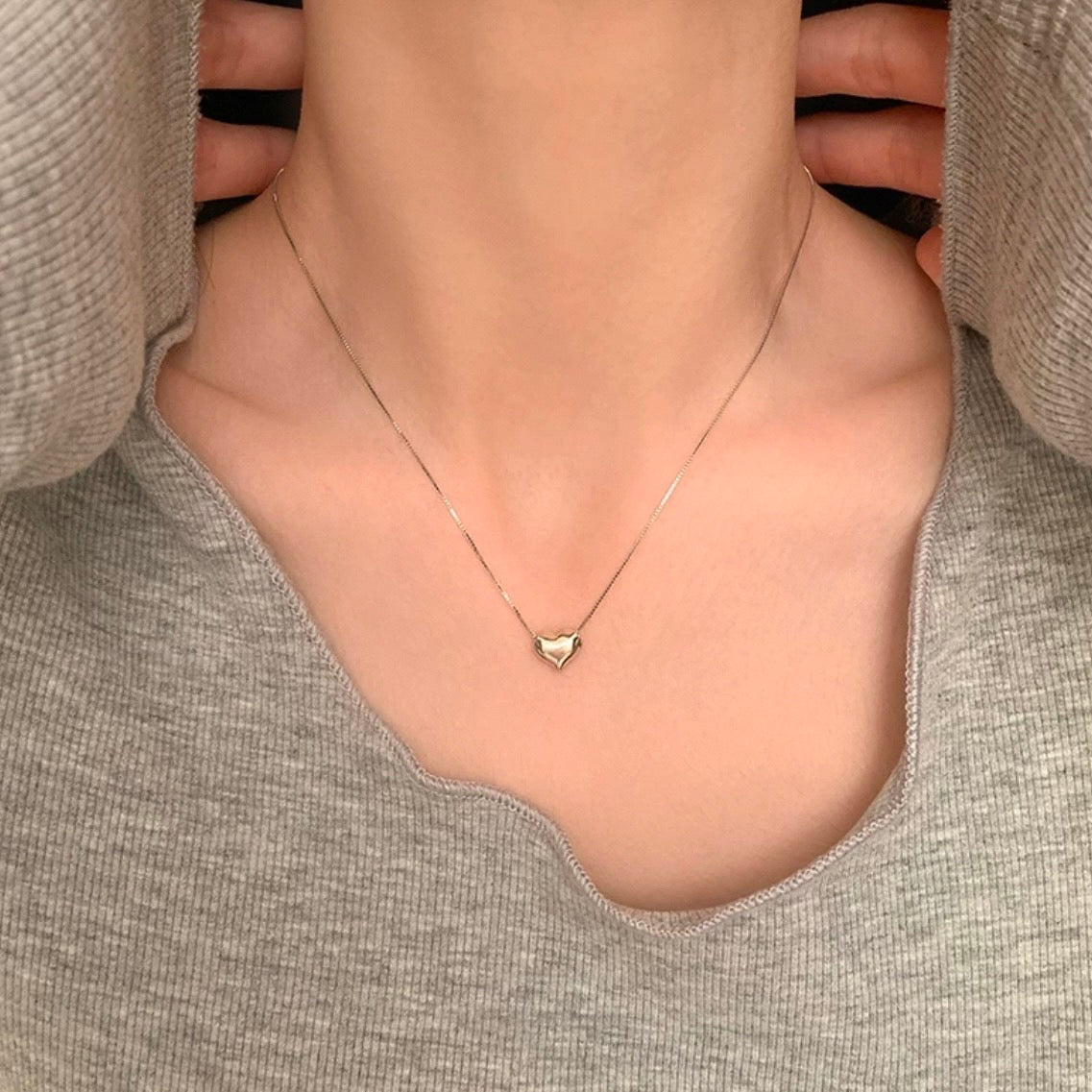 mini heart necklace
