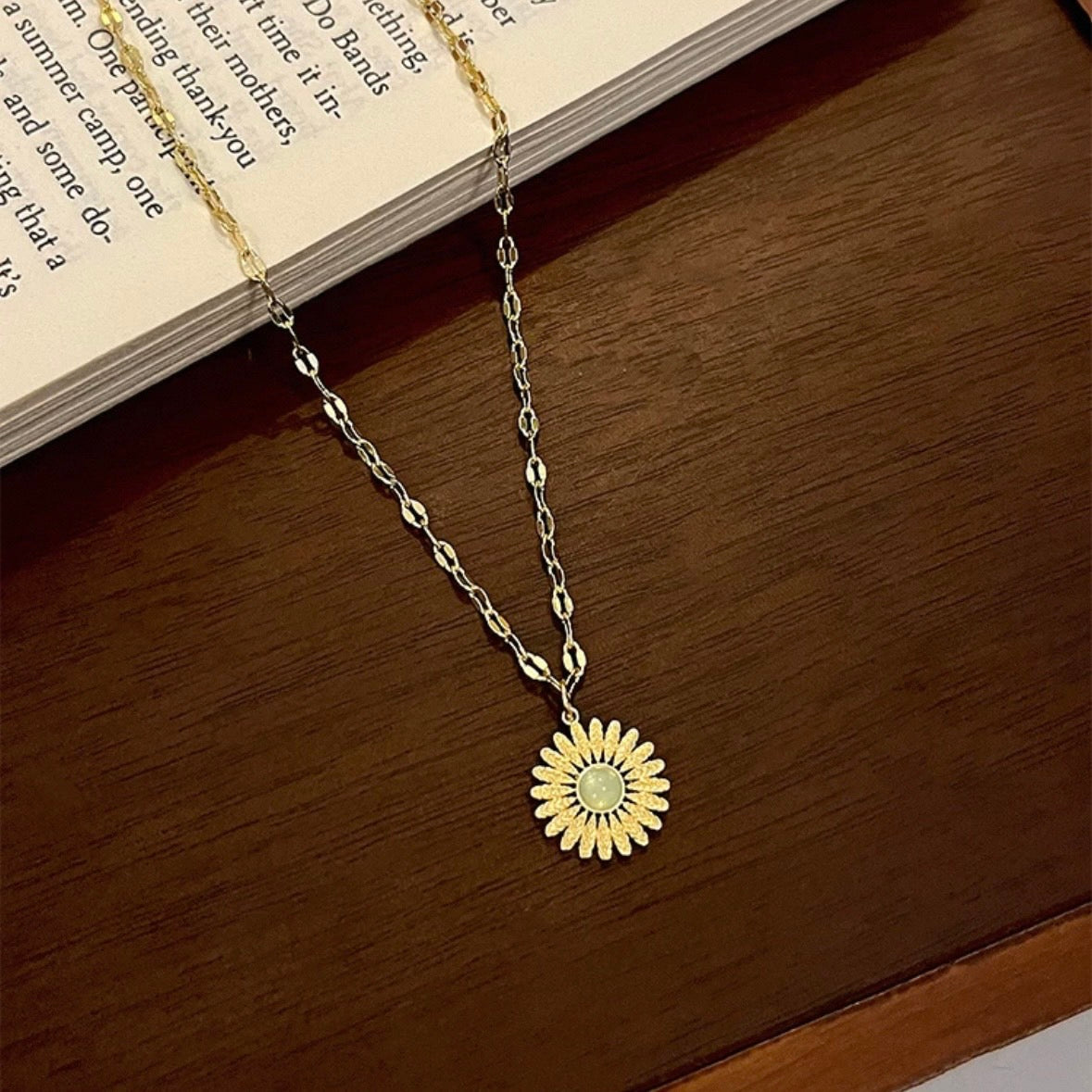 sunflower necklace