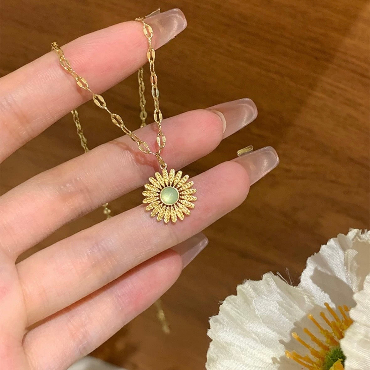 sunflower necklace