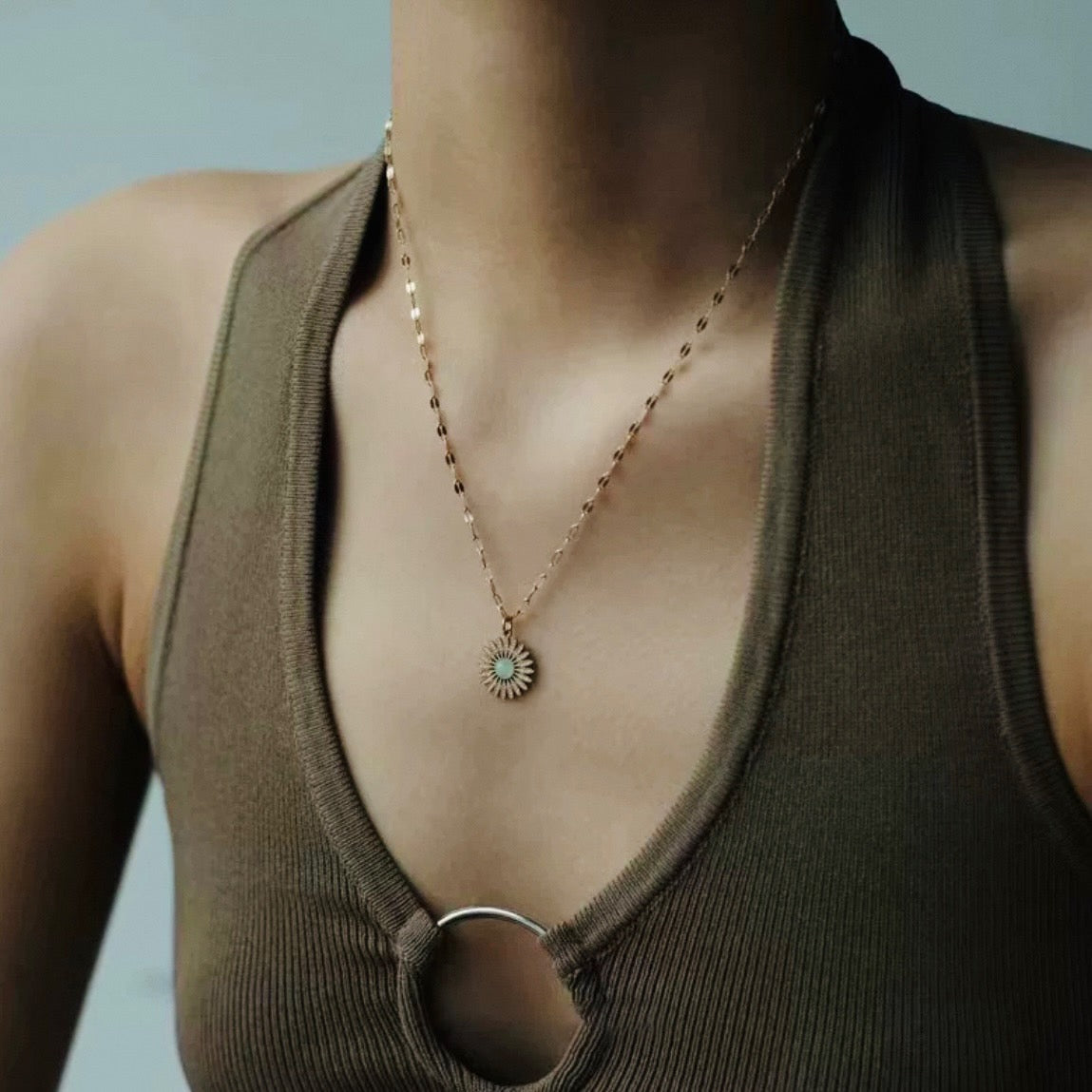 sunflower necklace
