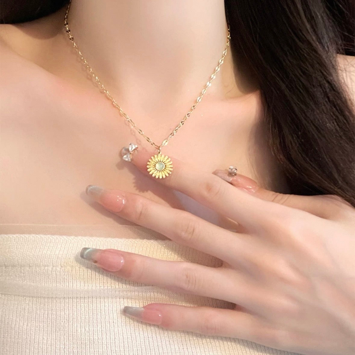 sunflower necklace