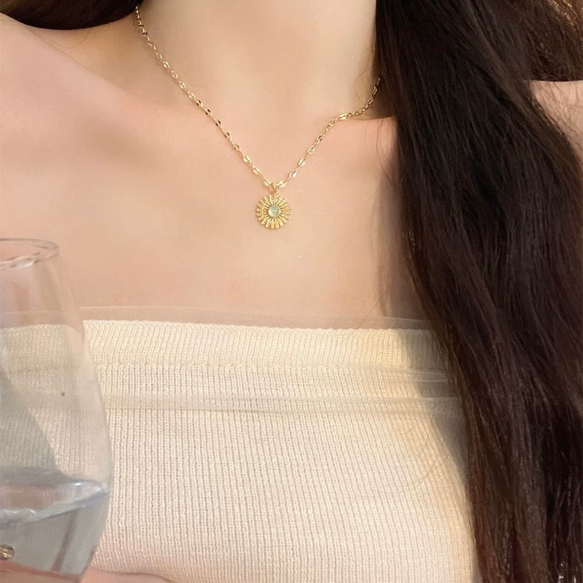 sunflower necklace