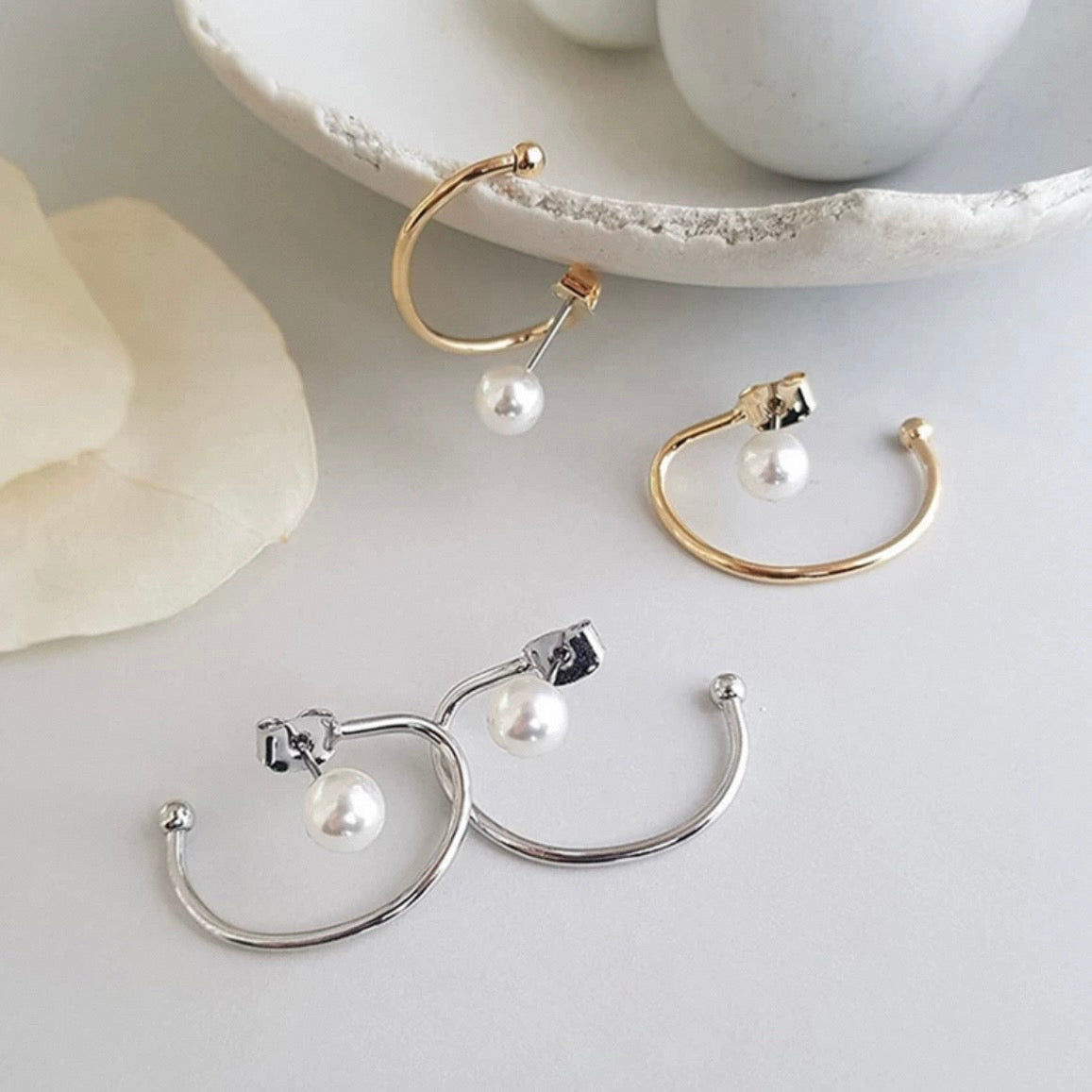 half hook pearl pierce