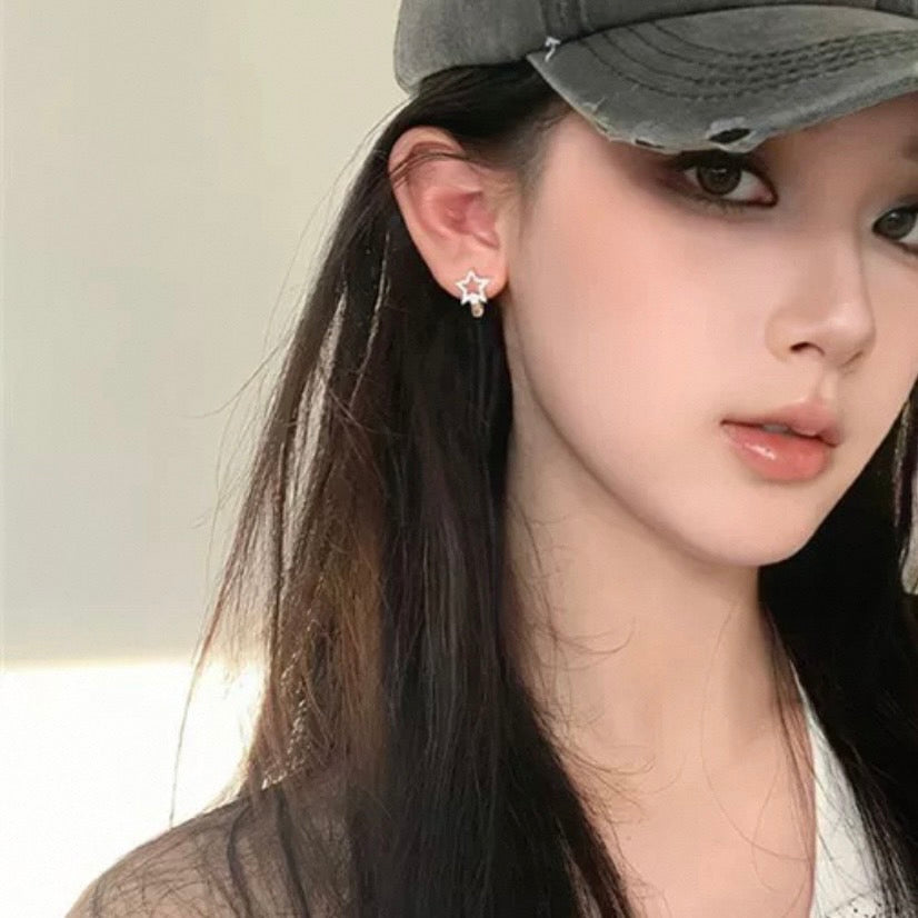 star pierce & star earcuff