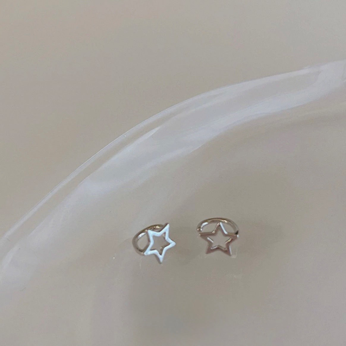 star pierce & star earcuff