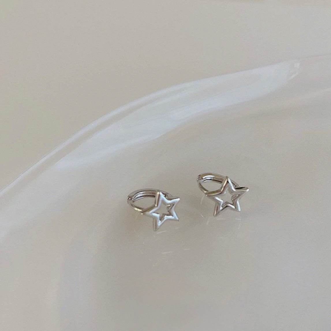 star pierce & star earcuff