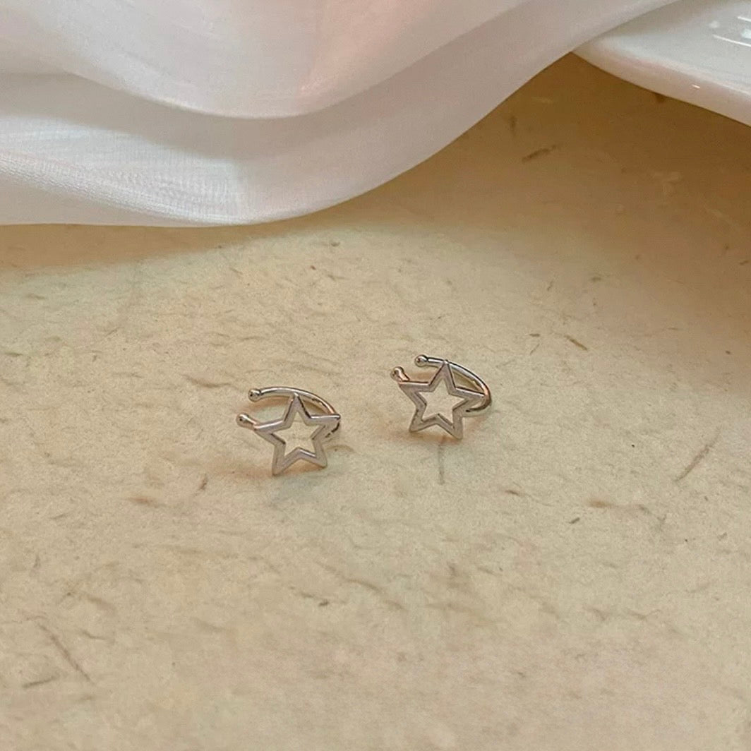 star pierce & star earcuff