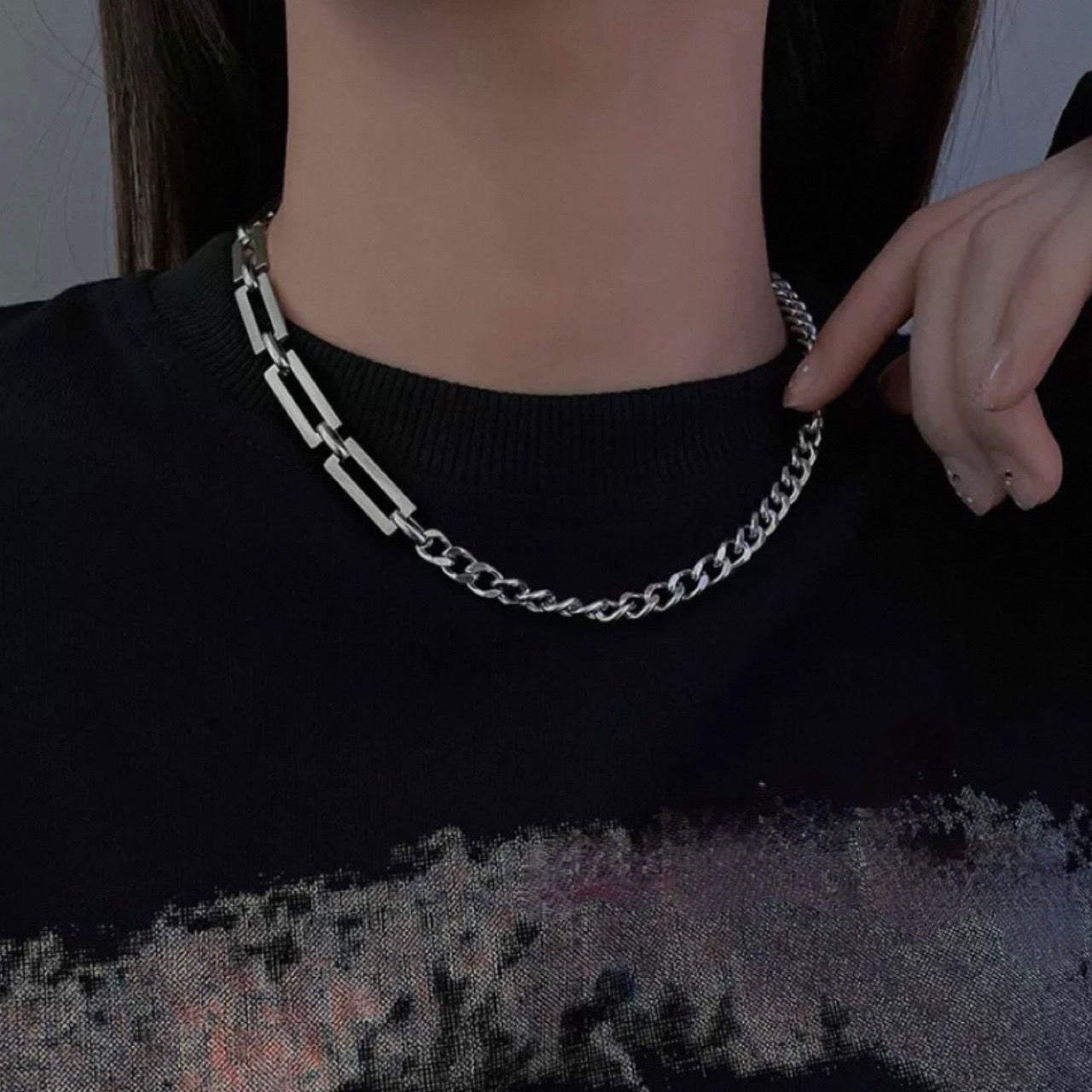 chain & chain necklace