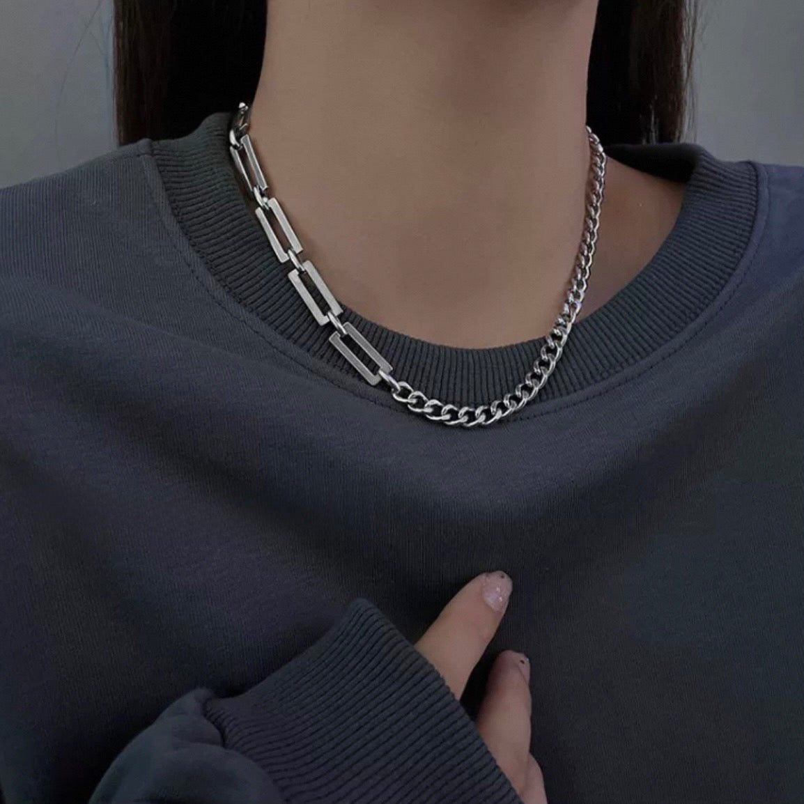 chain & chain necklace