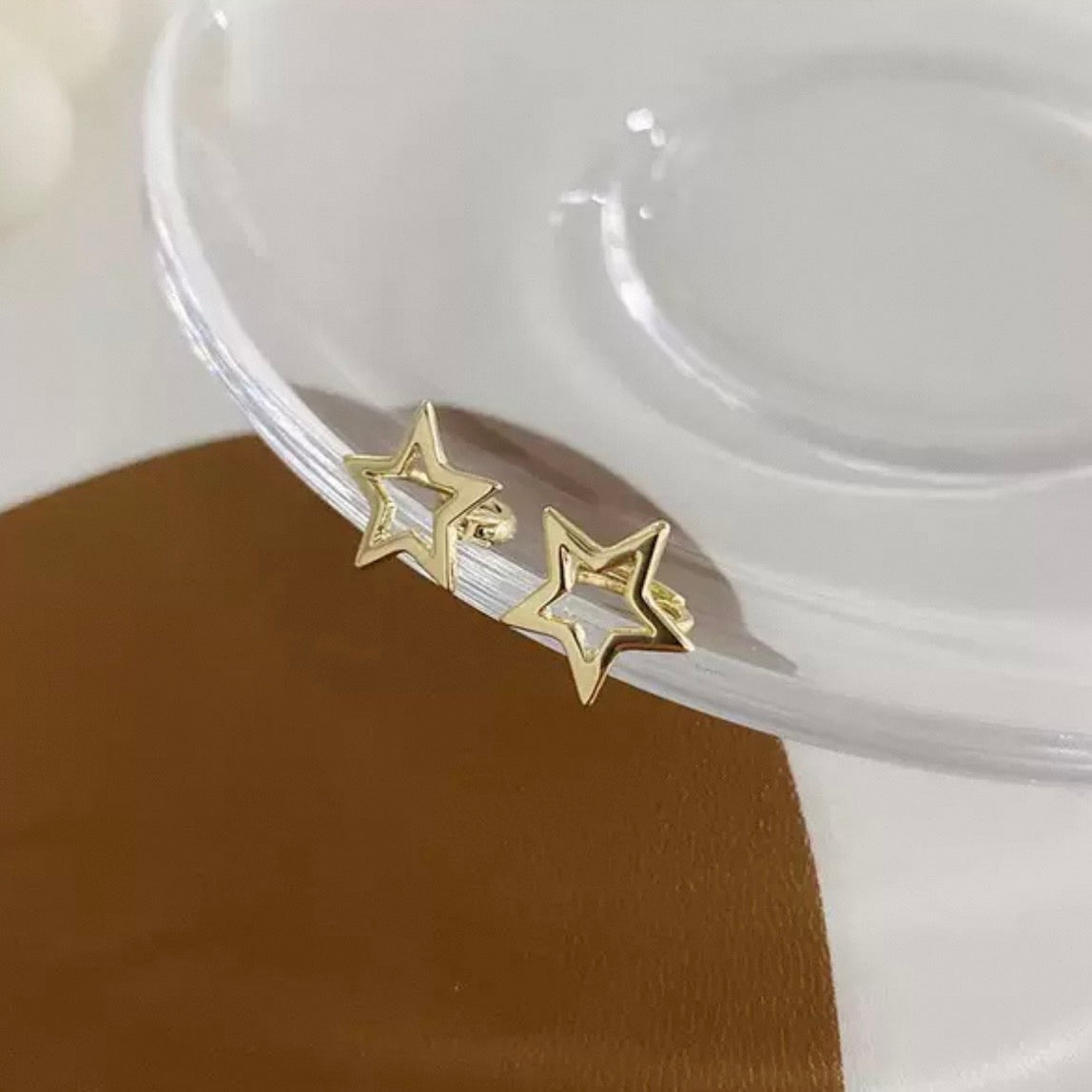 star pierce & star earcuff