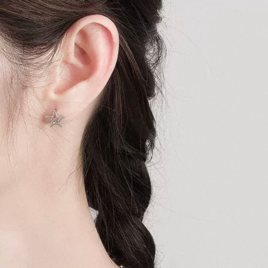 star pierce & star earcuff