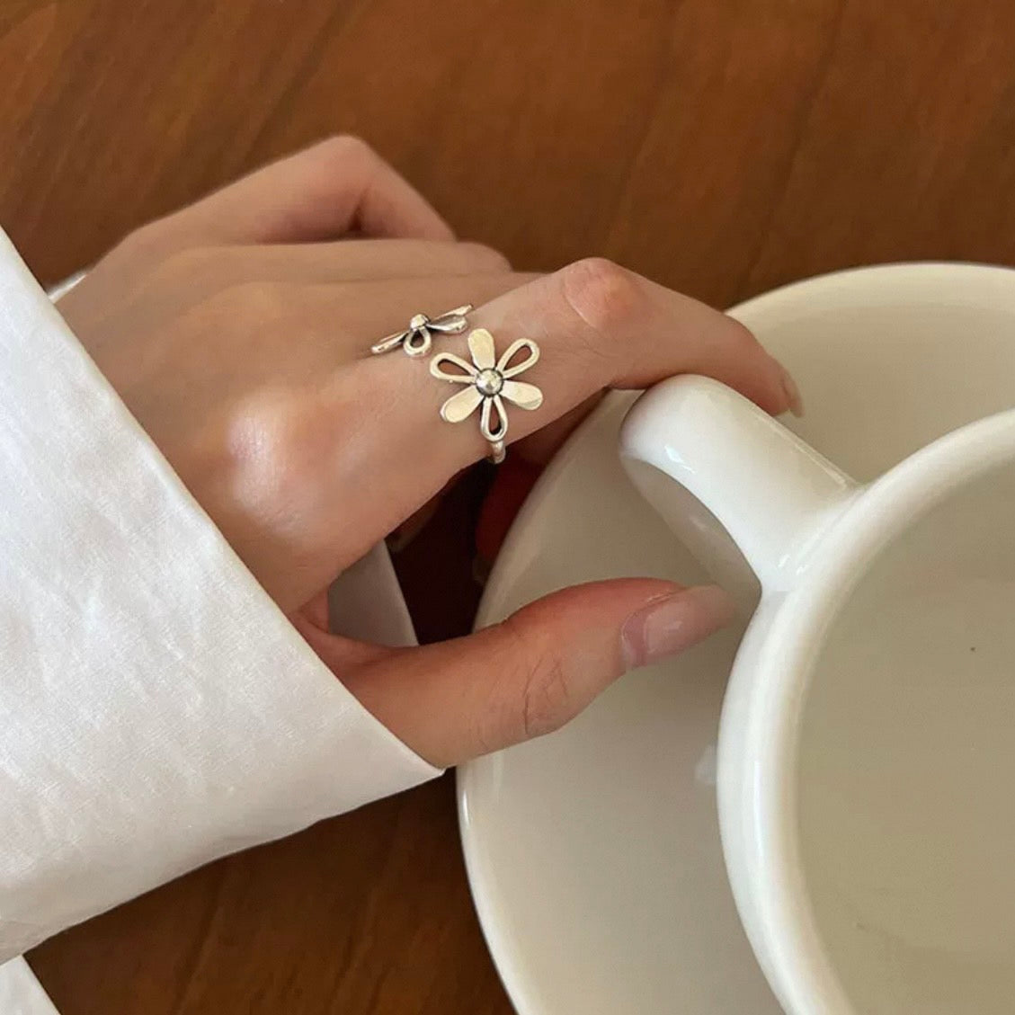 two flower ring