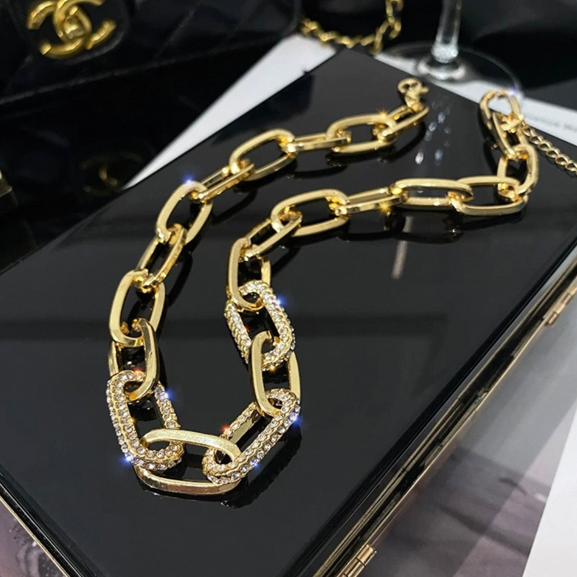 big gold chain necklace