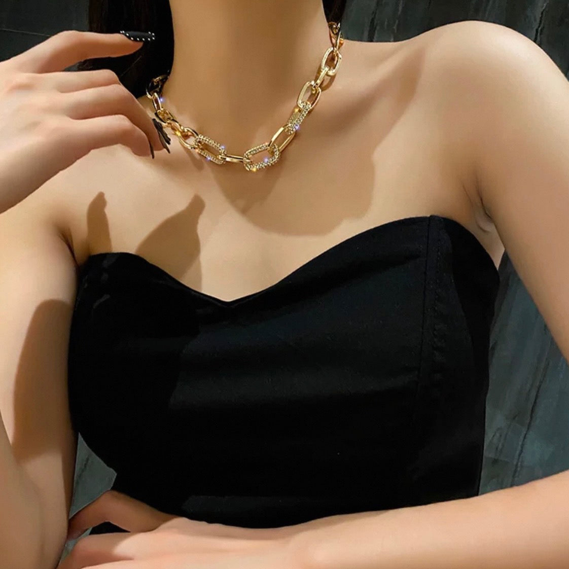 big gold chain necklace