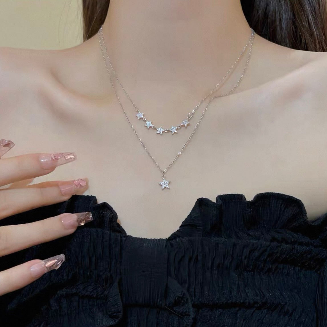 5 stars & 1 star necklace