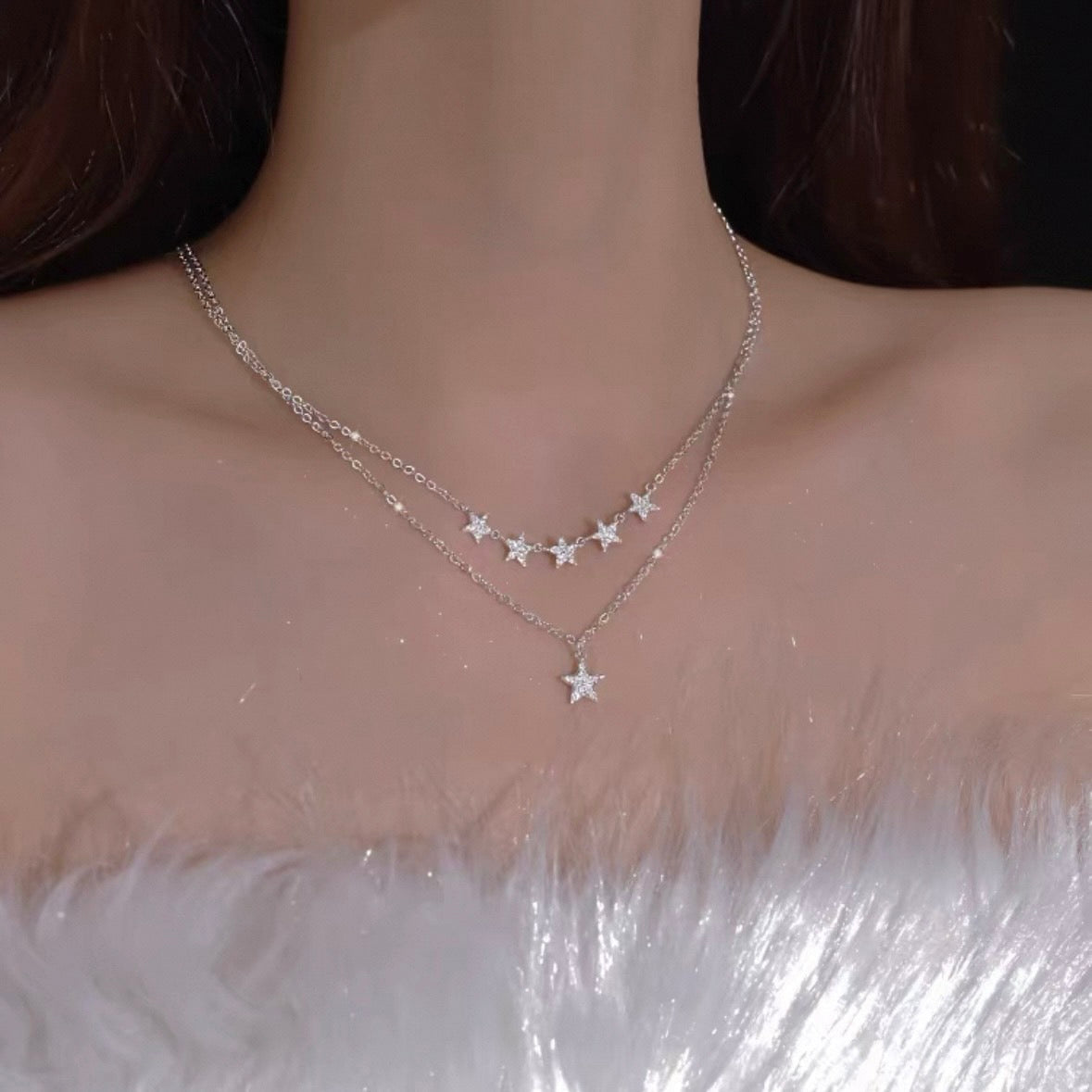 5 stars & 1 star necklace