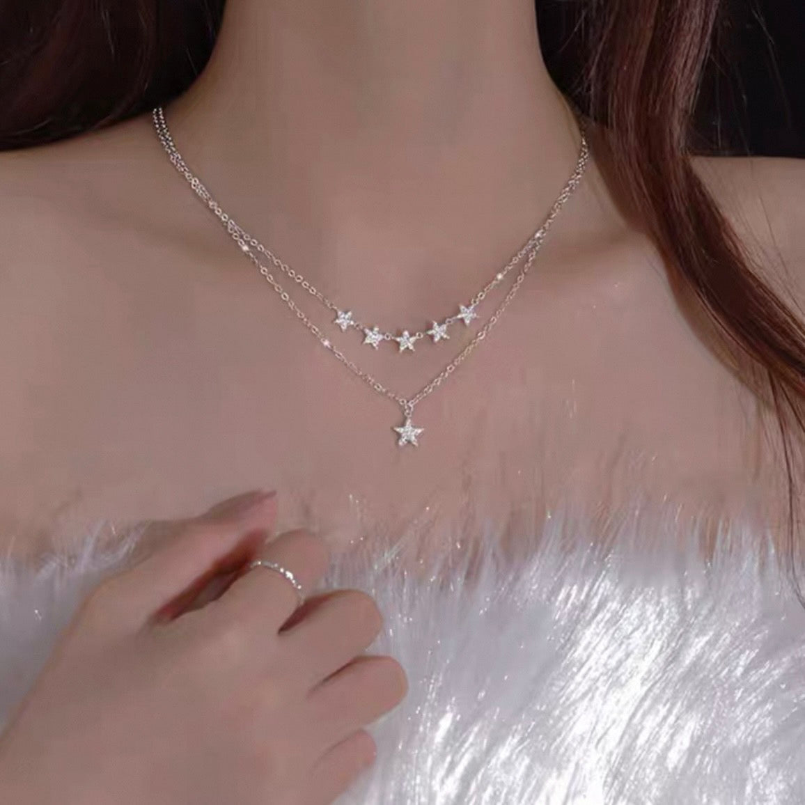 5 stars & 1 star necklace