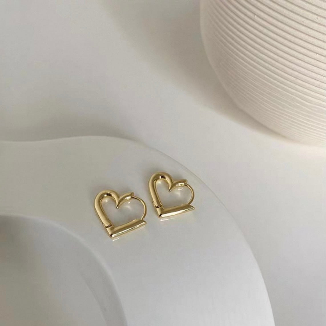 mini heart hoop pierce