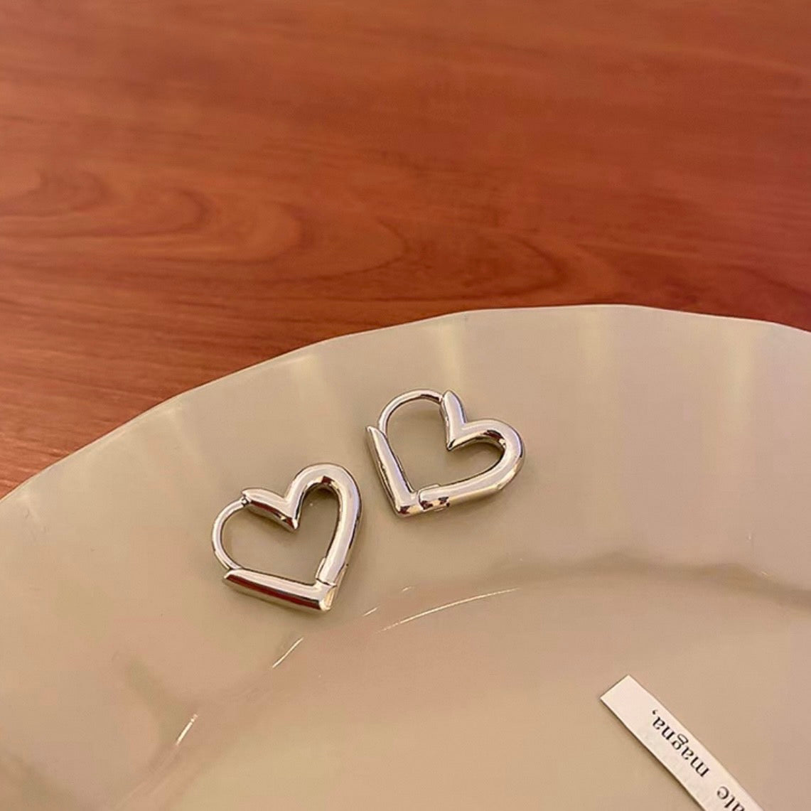 mini heart hoop pierce