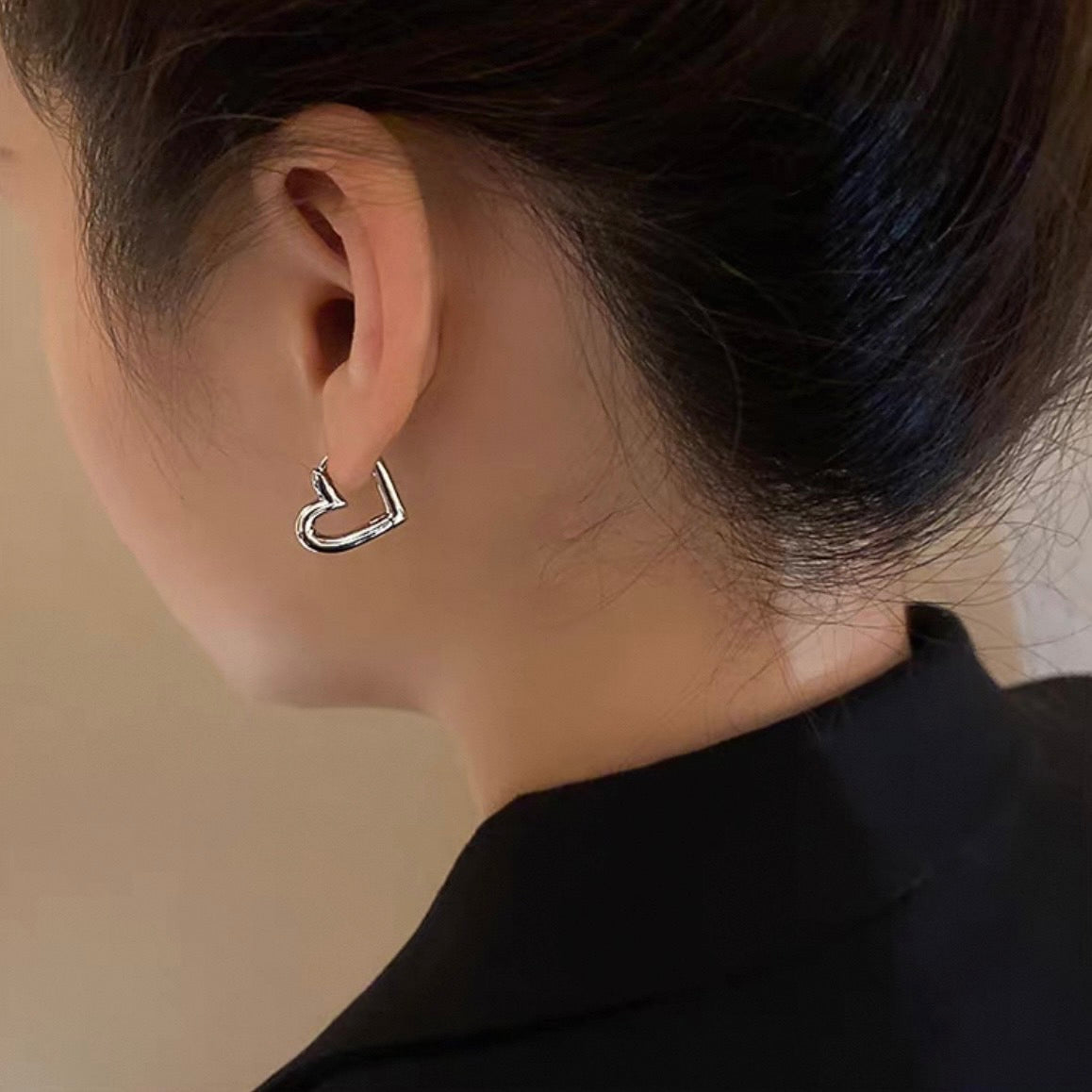 mini heart hoop pierce