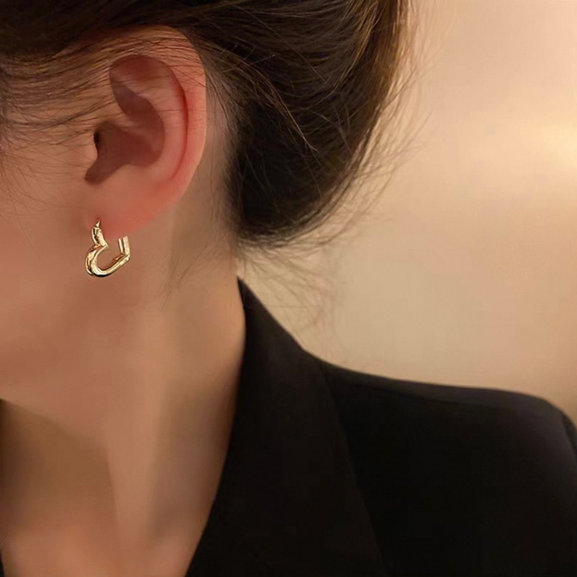 mini heart hoop pierce