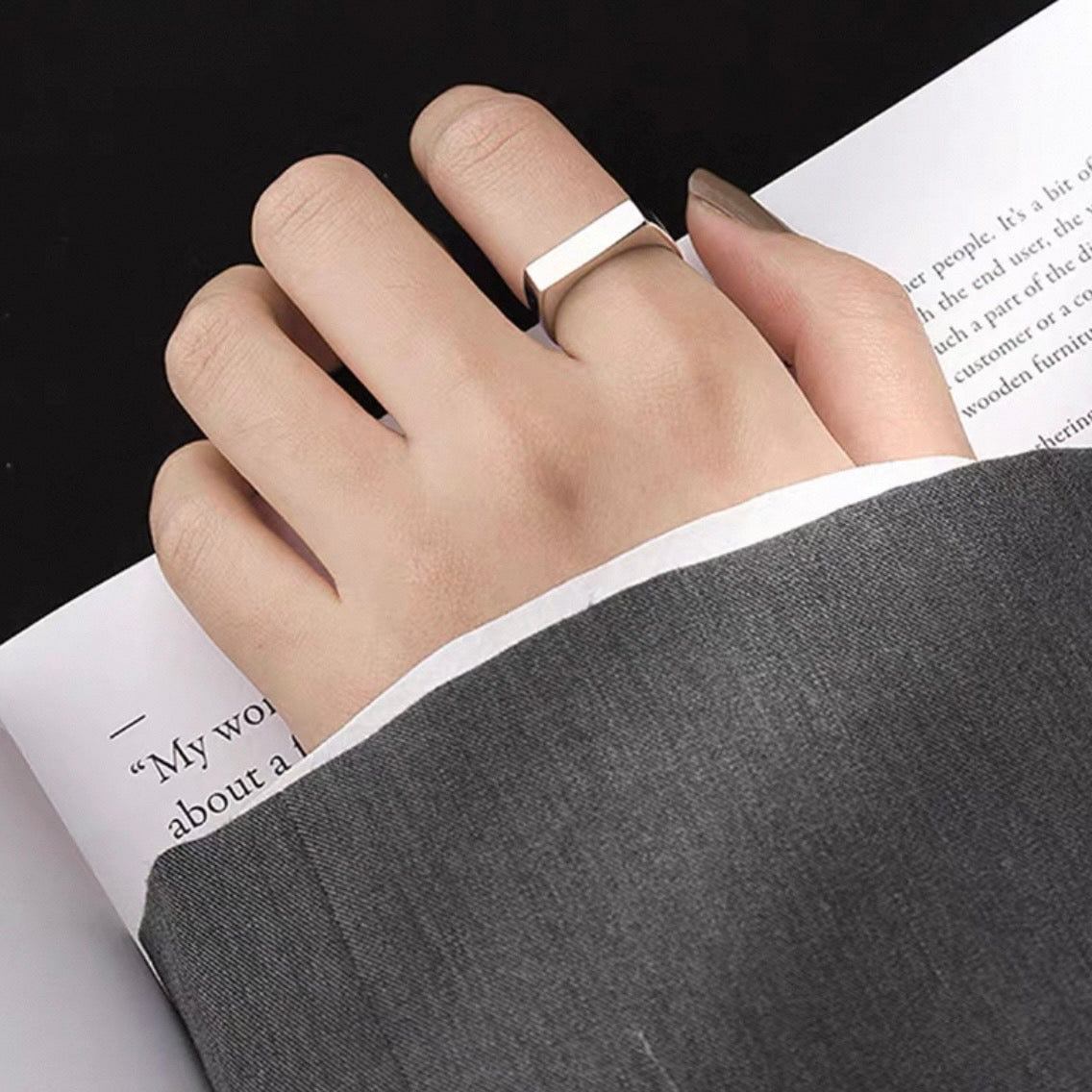 modern flat ring