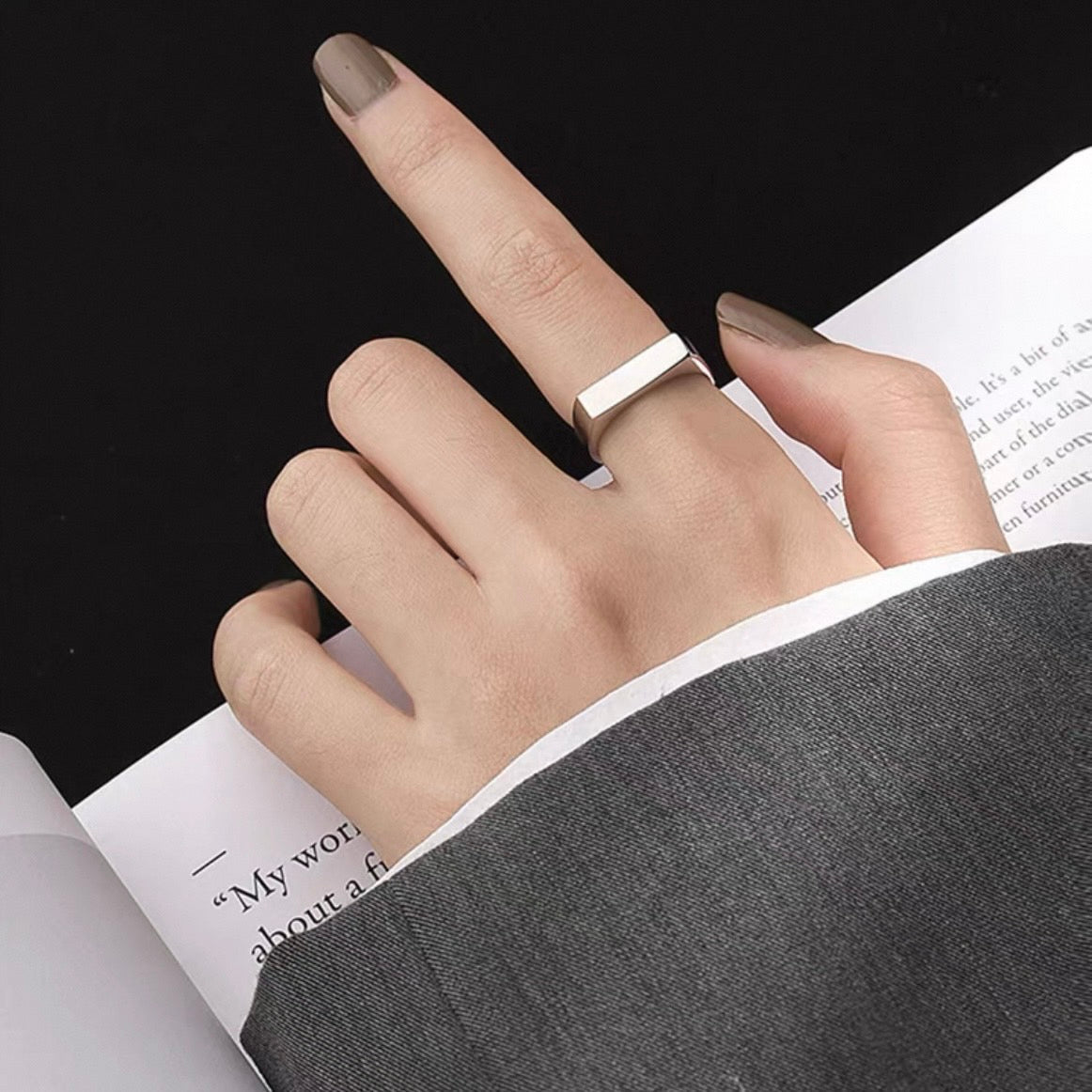 modern flat ring