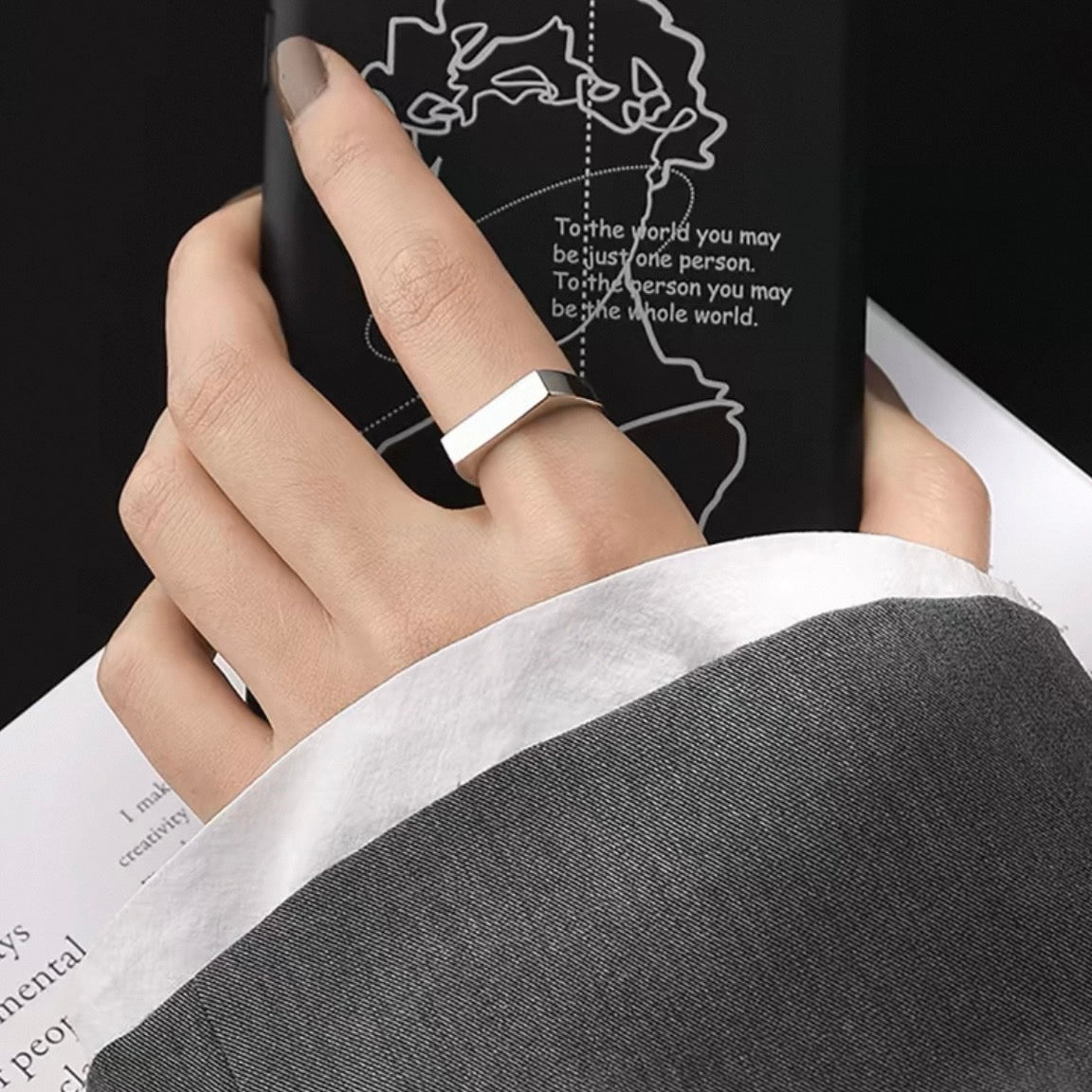 modern flat ring
