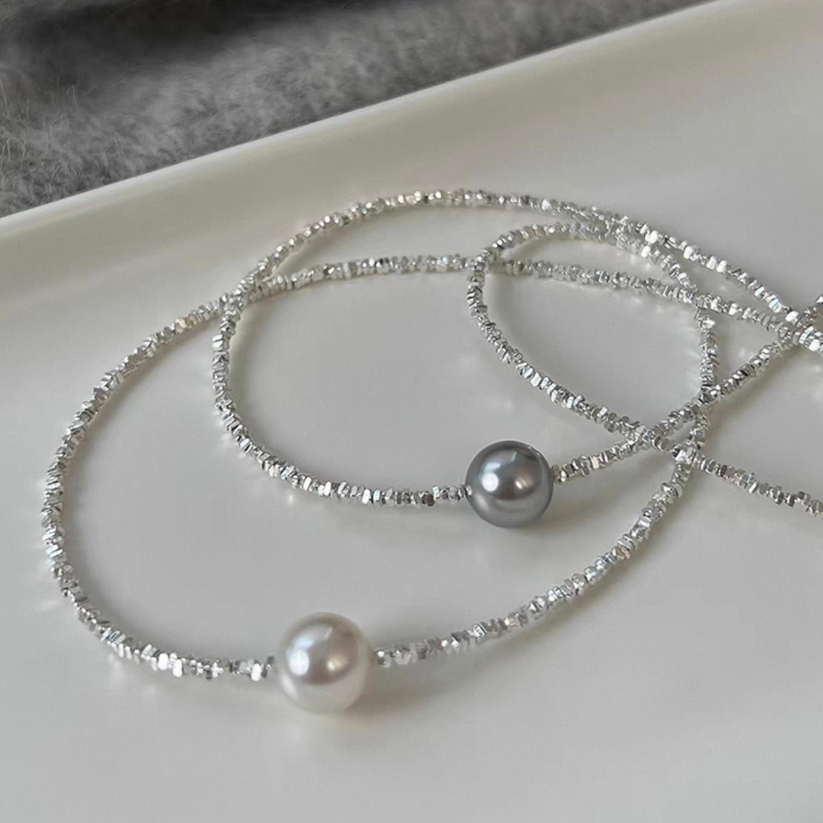 shimmer pearl necklace