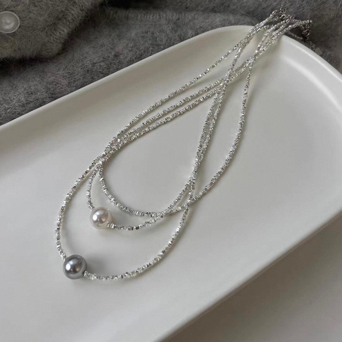 shimmer pearl necklace