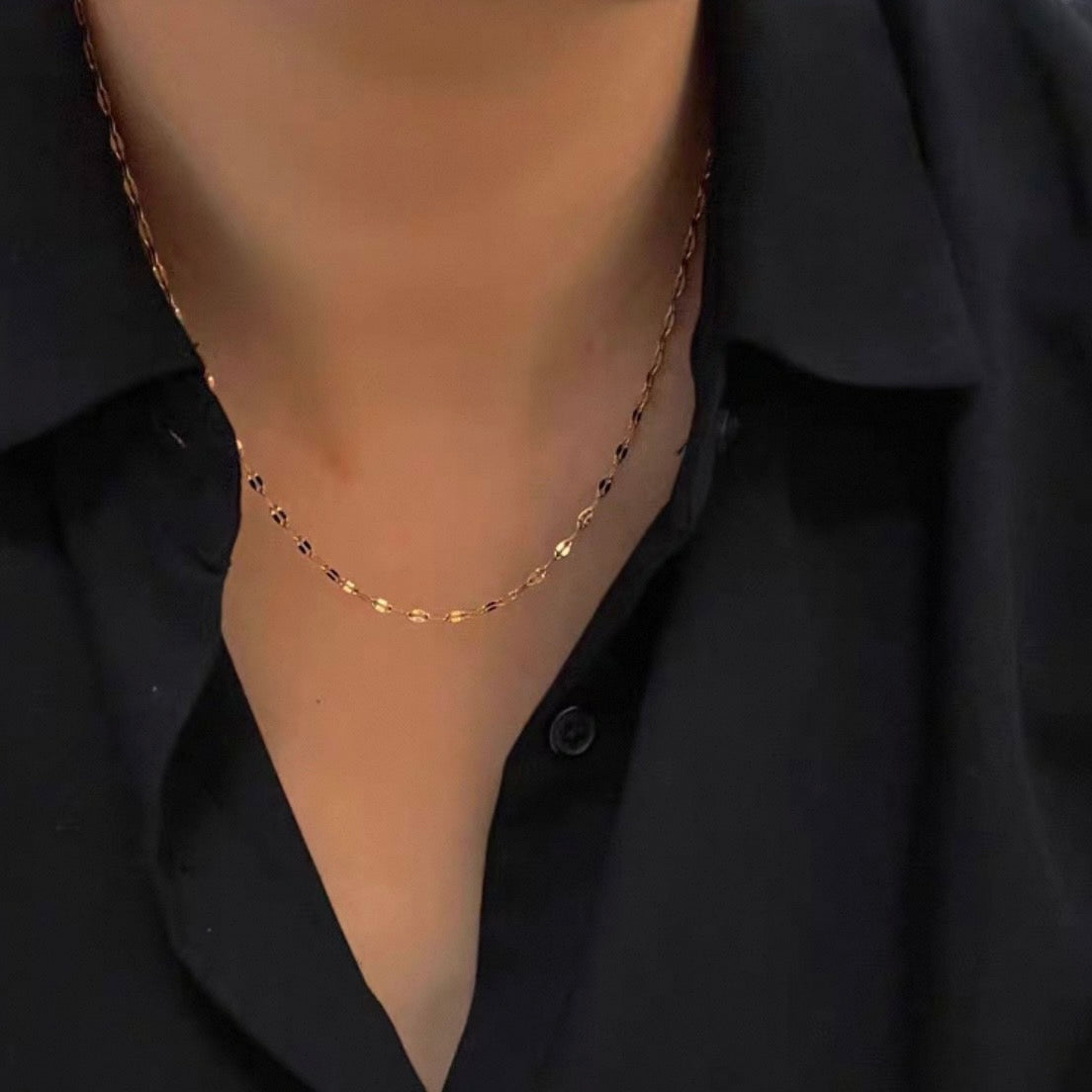 leaf chain necklace