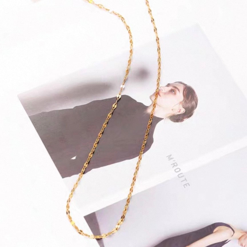 leaf chain necklace