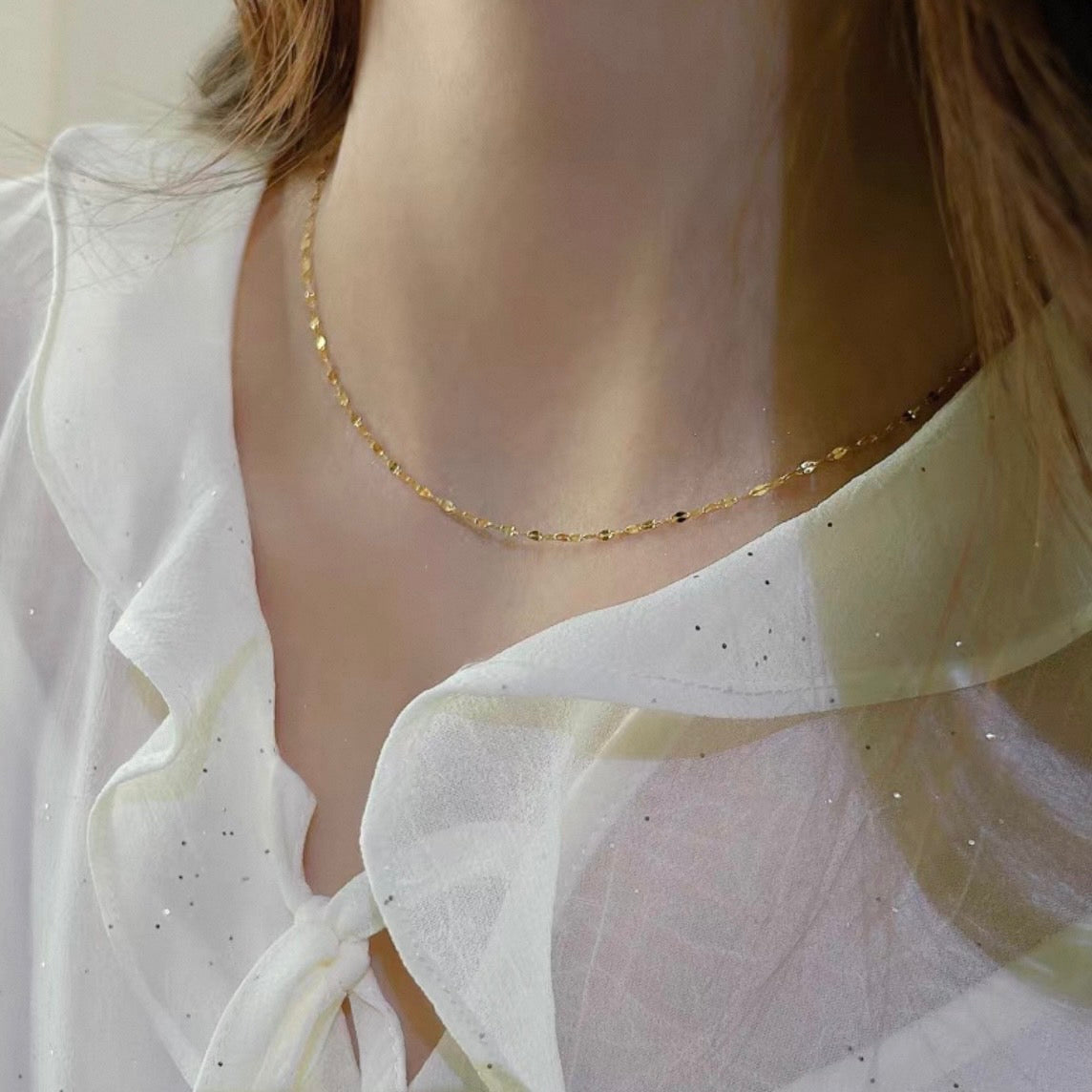 leaf chain necklace